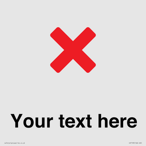 Custom plain background, red cross sign